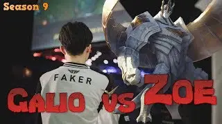 Faker - Galio vs Zoe Mid - Patch 9.18 LoL Season 9 KR Ranked | League of Legends Replays