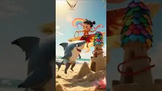 Beach Adventure  #ocean #shark #calmwhale #disney  #whale #cartoon #animation #shortsfeed #babyshark