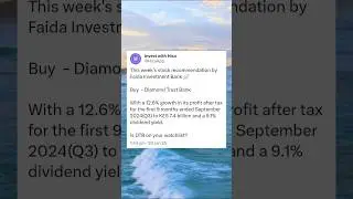 This week's stock recommendation by Faida Investment Bank 📈    Buy  - Diamond Trust Bank