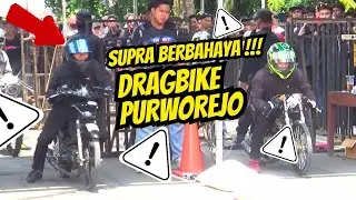 NGERI🔥 Supra Liar di Trek &ndash; Aksi Spektakuler di Drag Bike Purworejo Hari Ini Bikin Penonton Teriak