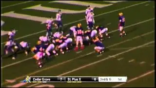 #3RB Ryan Braswell of St. Pius X w/ short TD rush