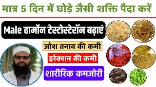 मात्र 5 दिन में घोड़े जैसी शक्ति 💪 | Male Hormone Testosterone बढ़ाएं प्राकृतिक तरीके से 
