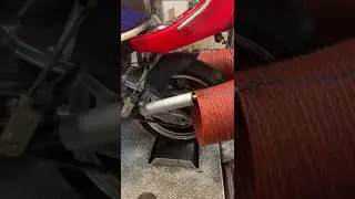 Yamaha rd350 hybrid with athena 421cc conversion on the dyno. 89hp