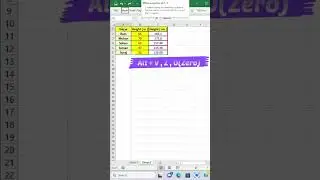 Excel Zoom Shortcut key #excel #shorts