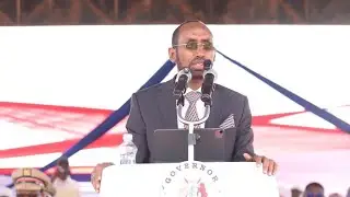 Governor Mohamed Adan Khalif Jamhuri Day speech in Elwak, Mandera South Constituency. 