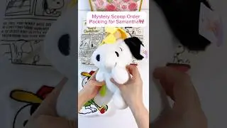 Pack a mystery scoop order for Samantha with me🎀 #asmr #sanrio #mysterybox #gift #cute #order