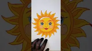 🎨Bright, smiling sun shining with warm golden rays &ndash; a little piece of happiness in the sky! 🌞✨