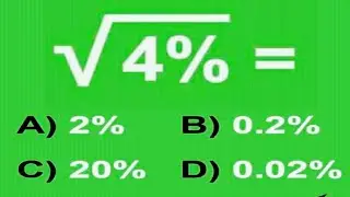 Square root of 4 percent