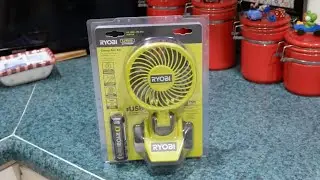 RYOBI USB Lithium Clamp Fan Kit with 2.0 Ah USB Lithium Battery and Charging Cable