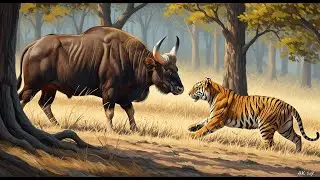 Tiger's Most Dangerous Prey: The Battle with the Massive Gaur