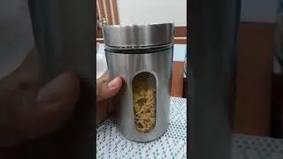 Perfect container for your kitchen made with glass and stainless steel
