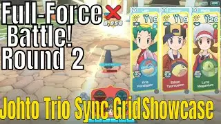 Pokemon Masters - Training with Legend Kris Ethan Lyra Sync Grid Showcase Full-force Battle Round 2