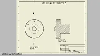 🔖 Creating a Section View (Autodesk Inventor)