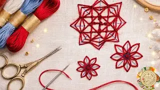 Very easy and Unique Geometric Embroidery Pattern | Trendy star pattern Design 2026 #viralvideo 
