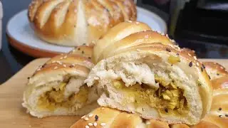 Chicken roll/bread roll | round shaped chicken roll recipe