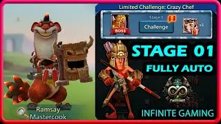 Limited Challenge Crazy Chef Stage 1 Fully Auto | Mastercook Stage 1 F2P Fully Auto | Lords Mobile