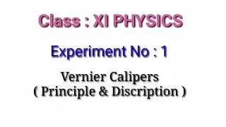 Class XI : Diameter of bob & Calorimeter ( beaker )