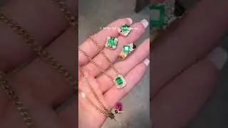 ✨💚 𝐕𝐢𝐯𝐢𝐝 𝐆𝐫𝐞𝐞𝐧 𝐄𝐦𝐞𝐫𝐚𝐥𝐝 𝟑-𝐏𝐢𝐞𝐜𝐞 𝐉𝐞𝐰𝐞𝐥𝐫𝐲 𝐒𝐞𝐭 💚 #emeraldjewelry #varinradajewelry
