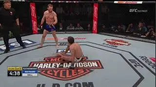 Ryan Hall sits on his butt and steam rolls Gray Maynard