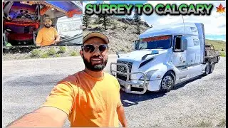 SURREY TO CALGARY STEEL LOAD 🙃 THODA JYA KAM AUKHA A 😤 PUNJABI TRUCKING VLOG
