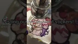 Testing our waterproof stickers! #shortsyoutube #pokemon #pokemonswordshield #stickers