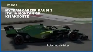 F1&reg; 2021 MyTeam career Italia Monzan Gp. Palkintopalli juhlintaa mm-pistetilanne  ja kisakooste