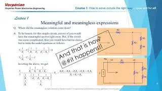 Video 1: Fast Analytical Techniques for Electrical and Electronic Circuits