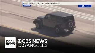 LAPD pursuit of stolen Jeep ends in Hawthorne