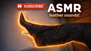 Teaching with leather sounds 😅 / ASMR boots 