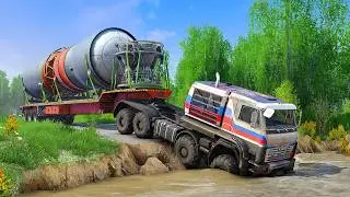 Crazy Heavy Transport Trucks Take HUGE Risks on Unstable Road