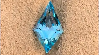 Flawless 4.0 CT Excellent Precision Cut Swiss Blue Topaz.