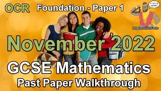 GCSE Maths OCR November 2022 Paper 1 Foundation Tier Walkthrough