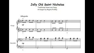 Jolly Old Saint Nicholas (easy piano duet)