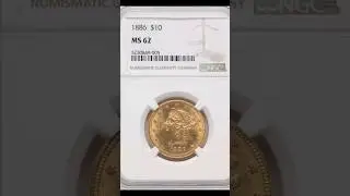 The Rare 1886 $10 Gold Coin...#shorts #coins #coincollecting