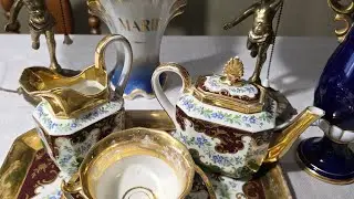 Фарфор Старый Париж и бронзовые лампы