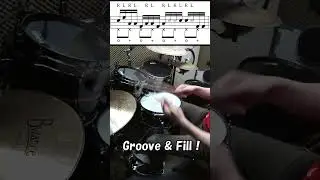 Drum Fill 134 (Mike Johnston's Warm-up) #shorts