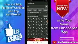 How toMake Name in Marathi style or use Unicode pad app and PixellabTutorial by Ritesh Nagtode Edits