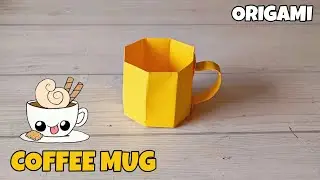 DIY PAPER COFFEE MUG ORIGAMI TUTORIAL| EASY ORIGAMI PAPER MUG CRAFT FOLDING| HANDMADE PAPERCRAFT