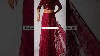 Red Sequin Saree | Party Wear | how to wear saree | red saree designs | farewell | #shorts