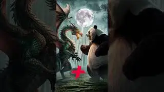 🔥 Epic Dragon-Wolf-Panda Hybrid! 🐉🐺🐼 | Mythical Beast Fusion Animation #animalfusion #hybrid #nature