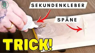 Risse im Holz? Vergiss teuren Holzf&uuml;ller, nimm SEKUNDENKLEBER und SP&Auml;NE! 😱 | Jonas Winkler