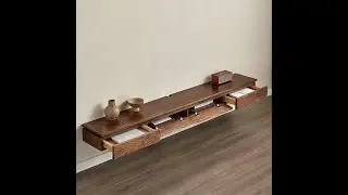 DIY TV Floating Shelf From Natural Wood