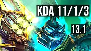 MASTER YI vs HECARIM (JNG) | Penta, 11/1/3, Legendary, Rank 9 Yi | EUW Grandmaster | 13.1
