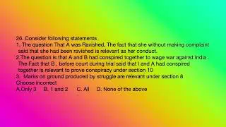 Indian Evidence Act MCQ For Judiciary Prelims