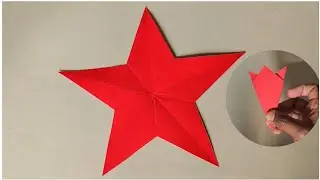 Diy Star shape cutting/ Star making/ Star drawing/