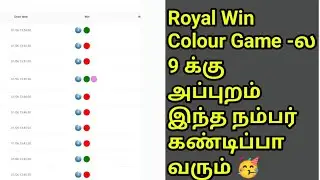100 Draw Result Checking || Royal Win Colour Prediction || இது தெரியாம போச்சே 🥳