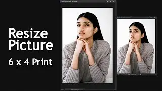 Photo resize to Print Size 6 x 4 in Photoshop