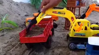 Two truck rescue with crane track | toys video | truck video | crane video