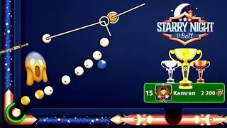 8 Ball Pool - Golden Break in *NEW* Starry Night 9 Ball + Showdown 2200 pool points - GamingWithK