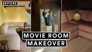 MOODY MOVIE ROOM MAKEOVER ✨ Part 1 ✨ Painting & Reupholstering the Sofa